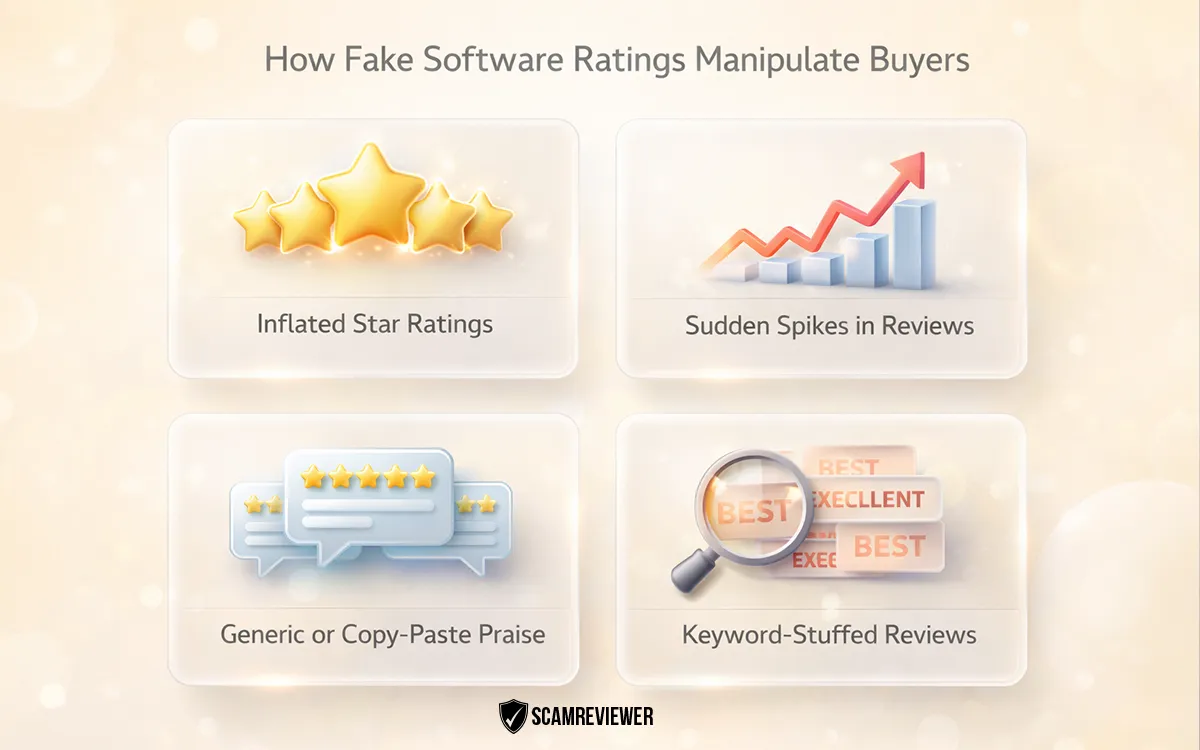 How Fake Software Ratings Manipulate Buyers