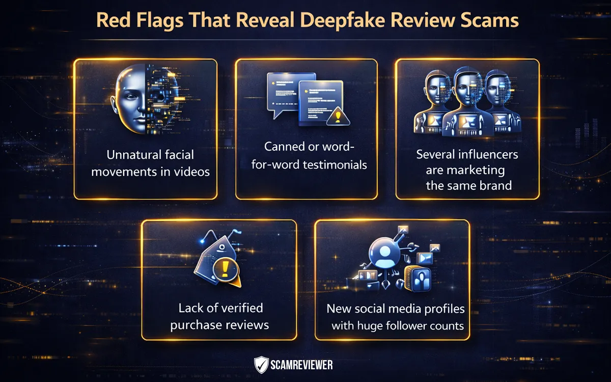 Red Flags That Reveal Deepfake Review Scams