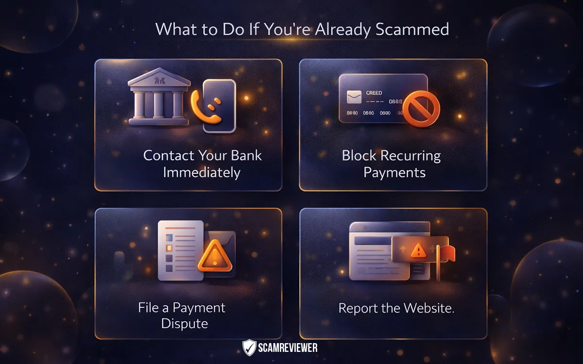 What to Do If You’re Already Scammed